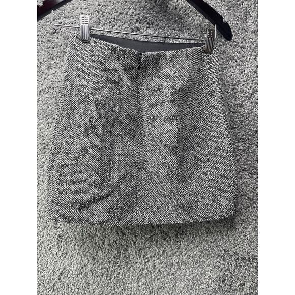 Women H&M Mini Skirt Size 2 Black & White Zipper Elastic Waist - Picture 2 of 10
